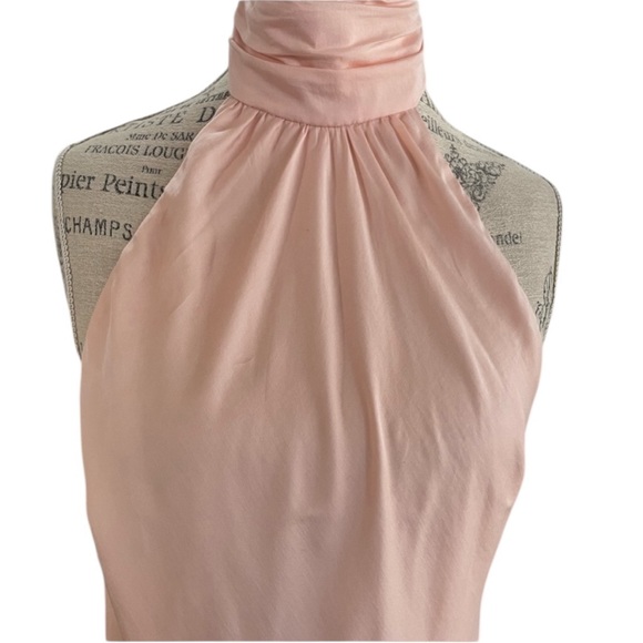 Flawless like new Lovers + Friends Hayes Mini Dress Ballet Pink Halter Open Back - Picture 6 of 8